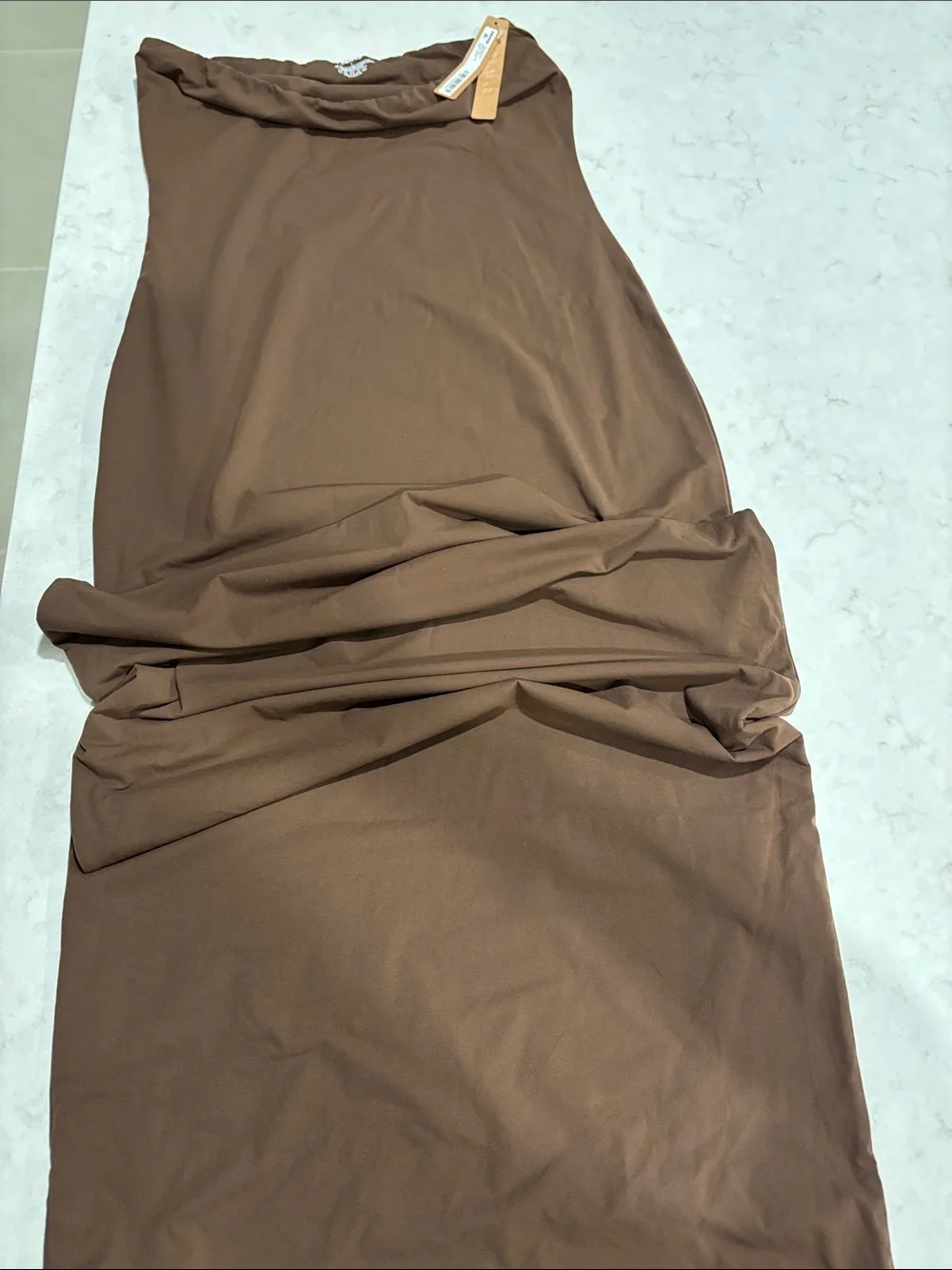 SKIMS fits everybody tube dress size, large color, cocoa nwt - Picture 3 of 6